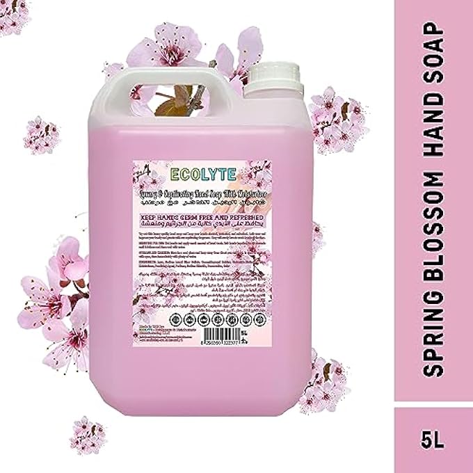 ECOLYTE+ إيكوليت سائل غسيل اليدين الفاخر - 5 لترات - زهر الربيع - حماية فعالة من الجراثيم - Image 3